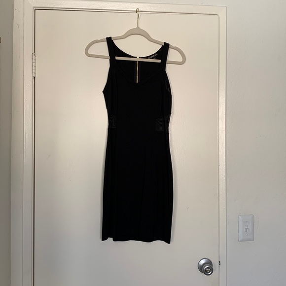 Black Bodycon with Sheer Details - Picture 1 of 3